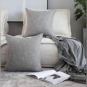 Gorgeous SET of 2 Oversized Big Toss Pillow Cover Cases NEW